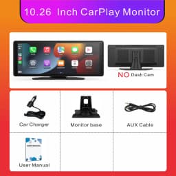 Universal Portable Wireless Carplay Screen for Car with Android Auto Touchscreen Car Stereo System