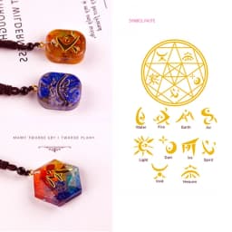 7 Chakra Geometric Copper Energy Tower Orgonite Stickers Flower Life Tree Pyramid Epoxy Resin Material Jewelry Making