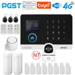 PGST Home Anti-Theft Alarm, Smart Home Wireless Alarm System, WiFi, 4G Tuya Intelligent Application, Working Together with Alexa