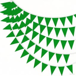 Red White Green Party Bunting 33ft | Plastic Flags for Christmas Mexican Fiesta | Bulk Stadium Wedding Store Decor