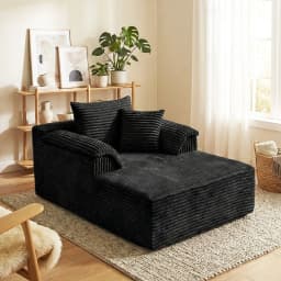 High Resilience Reclining Sofa Chair, Indoor Frameless Sofa Bed, Deep Seating Sleeper, Reading & Movie Lounge Chair, Cloud Soft