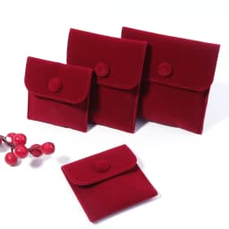 1PC Jewellery Pouch Packaging Bag Soft Velvet Gift Bracelet Necklace Earrings Rings Storage Button Velvet Bag Custom Logo