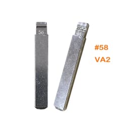 10pcs 58# VA2 Metal Uncut Blank Flip Remote Key Blade for Peugeot Citroen Renault for Keydiy KD Xhorse VVDI JMD Remote Key Blank