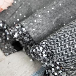 Vintage Elegant Sequin Skirts A-line Gray Skirts Spring Autumn New Skirt for Women High Waist Mid-length Faldas Mujer Moda