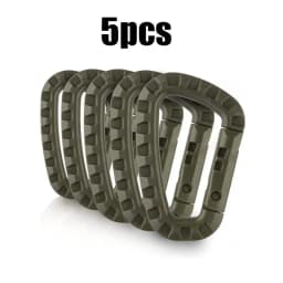 5/10/15/20pcs Tactical D-Shape Plastic Carabiner With Hard Spring Snap Clip ITW Keychain Gear Hook For Outdoor Camping Tools