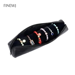 Bracelet Display Holder Bar Gift Bangle Watch Storage Bag Case PU Leather Velvet Portable Travel Organizer Jewelry Zipper Pouch
