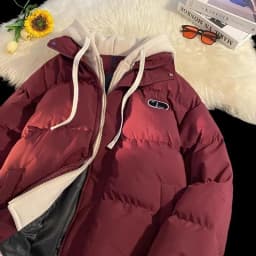 New Winter Cotton-padded Jacket Women, Two-piece Hooded Down Cotton Jacket Female Casual Warm Cotton-padded Clothing Parker Coat