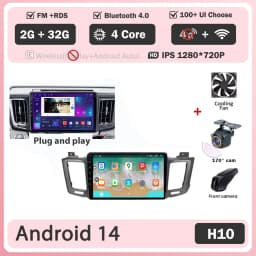 Android 16 Carplay For Toyota RAV4 RAV 4 Xa40 2012 2013 2014 2015 2016 -2019 Car Radio Multimedia Video Player Stereo Navigation