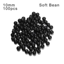 100PCS 3mm-12mm Plastic Black Round Fishing Floats Beads Spacer Stopper Soft Hard Beans Fishing Lures Bait Hook Rig Accessories