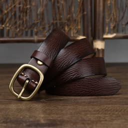 2.8cm Ladies Thick Cowhide Copper Buckle Genuine Leather Jeans Belt Women High Quality Retro Luxury Cintos Female Waistband