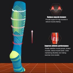 1Pair Compression Socks 15-20 MMHG Is Best Athletic for Men & Women Running Flight Travel Nurses Pregnant