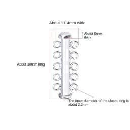 Bracelet necklace jewelry DIY accessories multi row 2 rows 3 rows 4 rows multi circle connecting buckle 925 silver button