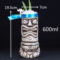 400ml Tiki Mugs Cocktail Cup Beer Wine Mug Ceramic Tiki Mugs Art Crafts Creative Hawaii Mugs