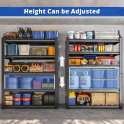Nnovaroom 72" Adjustable Metal Double Layer Column Shelving, Commercial Grade Utility Rack for Warehouse, Basement, Kitchen