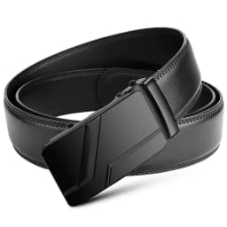 High-quality Men's Automatic Buckle PU Belt New Simple Men's Business Casual Belt Fashionable Men's Birthday Gifts