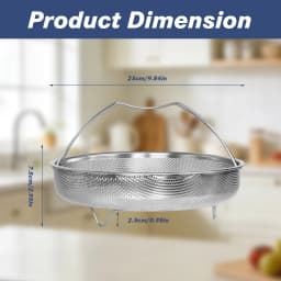 TastyWay Multi-function Stainless Steel Steaming Tray Drain Basket Durable Fruit Vegetable Drainage Basket Cooking Steaming