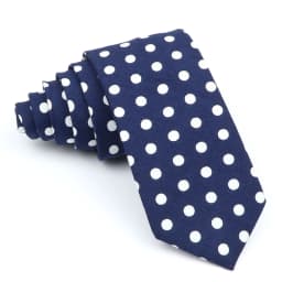Cotton Men's Dots Neck Tie Classic Skinny Tie For Men Red Pink Black White Wedding Party Fashion Casual Man Business Cravat Gift