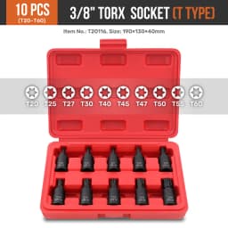 Chrome Vanadium Alloy Steel Hexagonal Socket Set Torx Tool Socket Head Applicable to Manual Wrench S2 Blackened Box Hexagon Bit