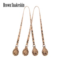 New Arrival Tanqu Long Edge Painting Handles Leather Flat PU Belt Drop End with Silver Rivet for OBag for EVA O Bag Body
