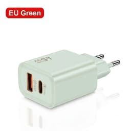 45W GaN Fast Charger Dual Port USB C PD3.0 QC3.0 Quick Charging Block Fireproof PC Wall Adapter For Smart Mobile Phones