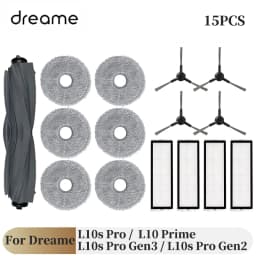 For Dreame L10s Pro Gen 3 / L10s Pro Gen 2 / L10s Pro / L10 Prime Robot Vacuum Spare Parts Main Side Brushes Mop Cloths Filters