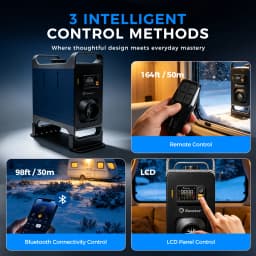 TR B2 8KW Diesel Air Heater 12V/24V 110-240V Dual Power Portable with Handle Fast Heat Silent Parking Heater APP for Camping RV