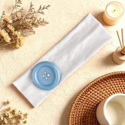 Dopamine Large Button Wave Dot Elasticity Headband Fashion INS Style Elastic Headband Sports Fitness Sweat-absorbent Hairband