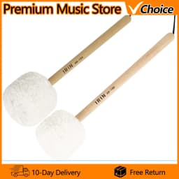 IRIN Professional Sound Healing Gong Mallet Beech Handle Lamb Wool Felt Head for Singing Bowl Meditation Percussion Accessories