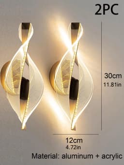 1pc/2pc Golden Snowflake, Cloudy Acrylic Wall Sconce for Living Room, Bedroom Home Decor, Modern LED Bedside Wall Sconce