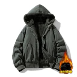 Winter Men Thickened Cotton Jacket Fleece Windproof Warm Coat Outdoor Sports Parka Military Windproof Hooded Jackets 18598