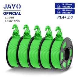 JAYO Updgrade 2.0 PLA+ 3D Filament 1.75mm PLA Plus 3D Printer Filament Neatly Wound 3D Filament PLA For FDM 3D Printer 5 Rolls