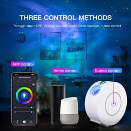 Intelligent Aurora Galaxy Starry Sky Projector Lamp Colorful 3D Nebula Dream Adjustment for Gaming Room Decor LED Lights Gift