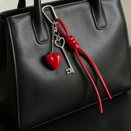 Fashionable Keychain Handmade Key Knot Keyring Heart Bag Pendant Versatile Phone Charm Hanging Accessory Gift