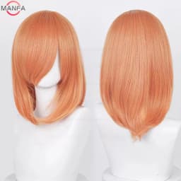 40cm Medium Basic Anime Cosplay Wig Bang Blond Black White Red Pink Green Brown Gold Blue Heat Resistant Synthetic Hair Wigs