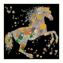 POBING Twill Silk Square Scarf Animals Print Women Scarves Wrap Giraffe Neckerchief Spanish Foulards cachecol Large Bandana