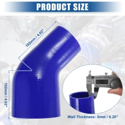 UXCELL 45 Degree 51mm-63mm 70mm-76mm ID 4Ply Car Elbow Reducer Silicone Hose Coupler Intercooler Tube Intake Piping