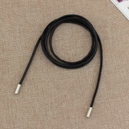 0.6cm Simple Round PU Leather Knotted Rope Waistband Thin Belt Women Decorative Waist Rope Skirt Coat Sweater Straps 160cm
