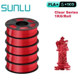 SUNLU 5KG PLA Plus/Clear/AntiString Filament 1.75mm 1kg Spool (2.2lbs) Neatly Wound Filament Fit Most FDM Printer