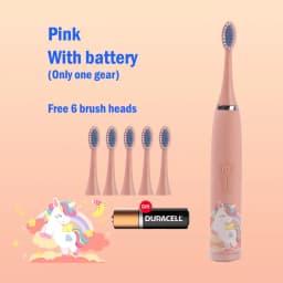 Children's Electric Toothbrush Cartoon Kids With Replacement Head Ultrasonic IPX7 Waterproof Rechargeable Sonic Toothbrush