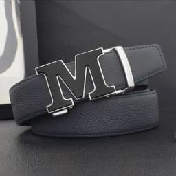 High Quality Designers Letter M White Leather Belt Men Luxury Famous Young Men Cowhide Brand Jeans Relaxed Jeans Mode Man Belt