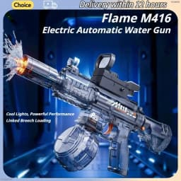 M416 Electric Water Spraying Gun with Flash Fully Automatic Charging High-Speed Continuous Fire Summer Toy Spraying Gun Kid Gift