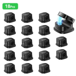 ROCOREN Magnetic Cable Organizer Self Adhesive Wire Holder Under Desk Adjustable Cable Management Wire Keeper Cable Holder Clips