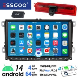 ESSGOO 7/9" Android 14 CarPlay GPS Navi for VW Caddy Life 2K Facelift Cross maxi Car Stereo Radio Rear View Camera Brake Light