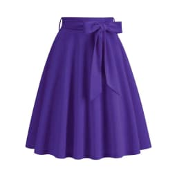 Women Retro Vintage Midi Long Skirt Solid Elegant Faldas High Waist A Line 50s Swing Skirts