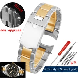 For Tudor Black Bay 79230 79730 Small red blue flower Heritage Watch Strap Wrist Bracelet 22mm Solid Stainless Steel Watchband