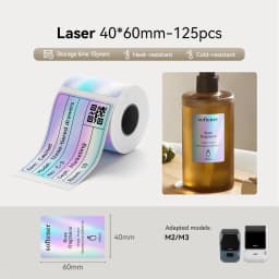 NIIMBOT M2 M3 Carbon Ribbon Laser Silver Matte Silver Thermal Transfer Sticker Outdoor Waterproof Network Organizer Tag