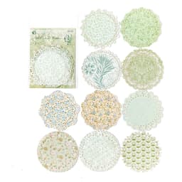 10 pcs Vintage Broken flower hollowed out lace paper Decorative Diy Scrapbooking Diary Album junk journal Collage material
