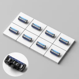 Colorlamb Men Razor Blades Set 4-16 PCS 5 Blades Martensitic Stainless Steel Refill Cartridges with Trimmer for Manual Shaver