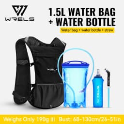 WRELS Hydration Backpack Water Bladder with Water Bladder Hydration Vest Backpack for Men Women for Marathon Trail Cycling Hikin