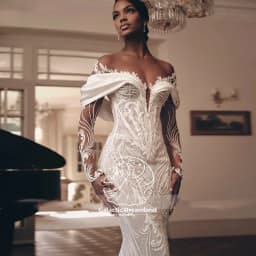 Galactic Customized Luxury Lace 2 In 1 Mermaid Wedding Dress Beading Embroidery Illusion Neck Trumpet Bridal Gown